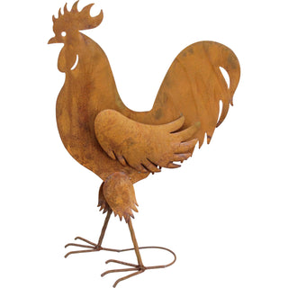 Rusty large garden Rooster