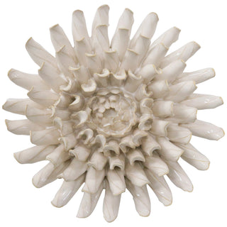 Dahlia ceramic flower in white