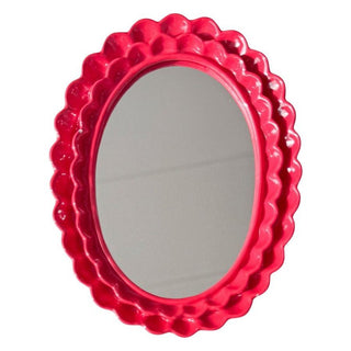 Lotti Petal Oval Mirror red