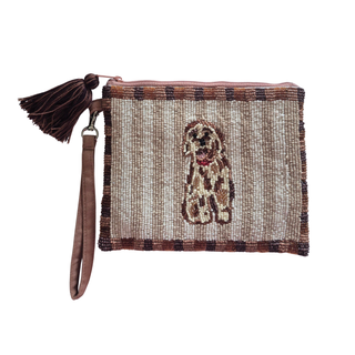 Beaded dog purse