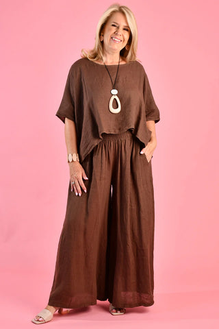 Amalfi top in chocolate