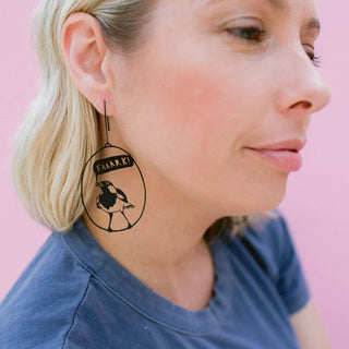 Denz + Co Faaark the magpie earrings