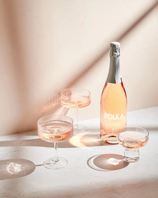 Polka drops non-alcoholic sparking rose
