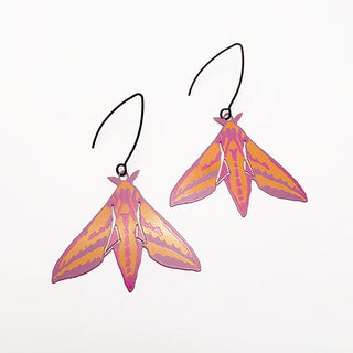 Denz + Co elephant hawk moth earrings