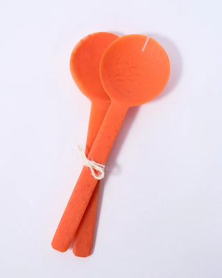 Kip set 2 resin salad servers in papaya