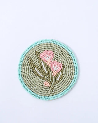 Madge set 2 beaded coasters