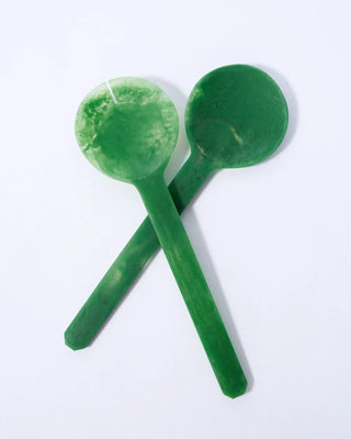 Kip set 2 resin salad servers in emerald green