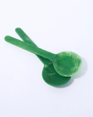 Kip set 2 resin salad servers in emerald green