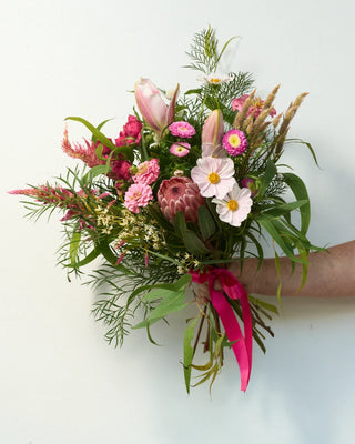 Fresh florist choice bouquet - Pink and pastel