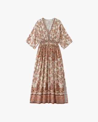 Jessah maxi dress in autumn tones