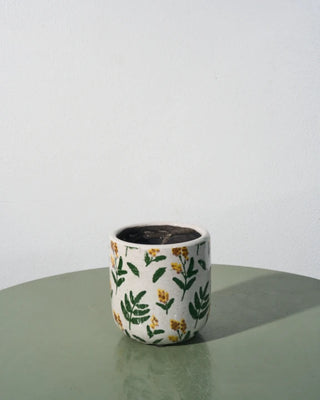 wattle ceramic pot in small