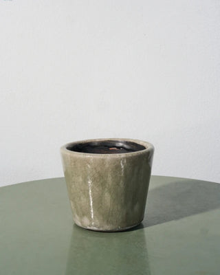 Triad ceramic pot in beige