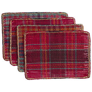 Isla Placemat set in crimson