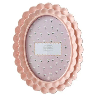 Lotti Petal Oval Frame Pink
