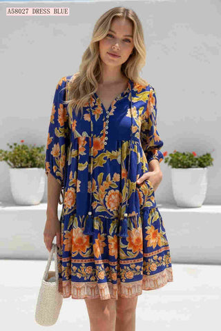 Carmin short dress in blue