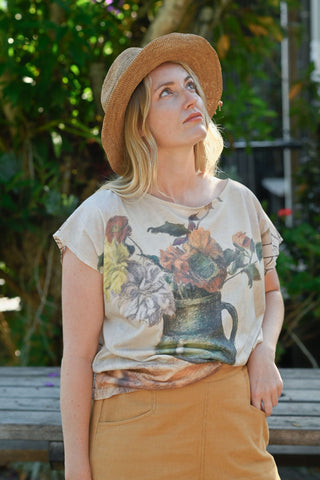 Eleanor tee in fleurs print