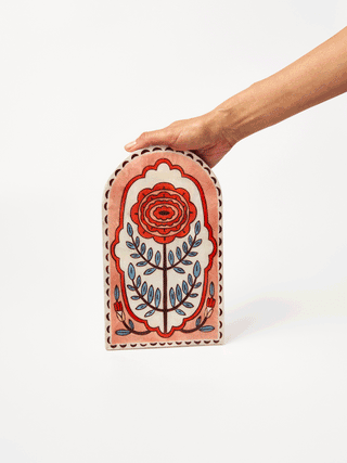 Samira red flower arch wall art