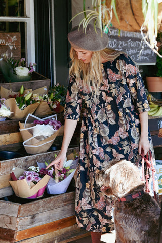 Adele dress in Merian print