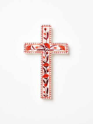 Samira large pink flower cross